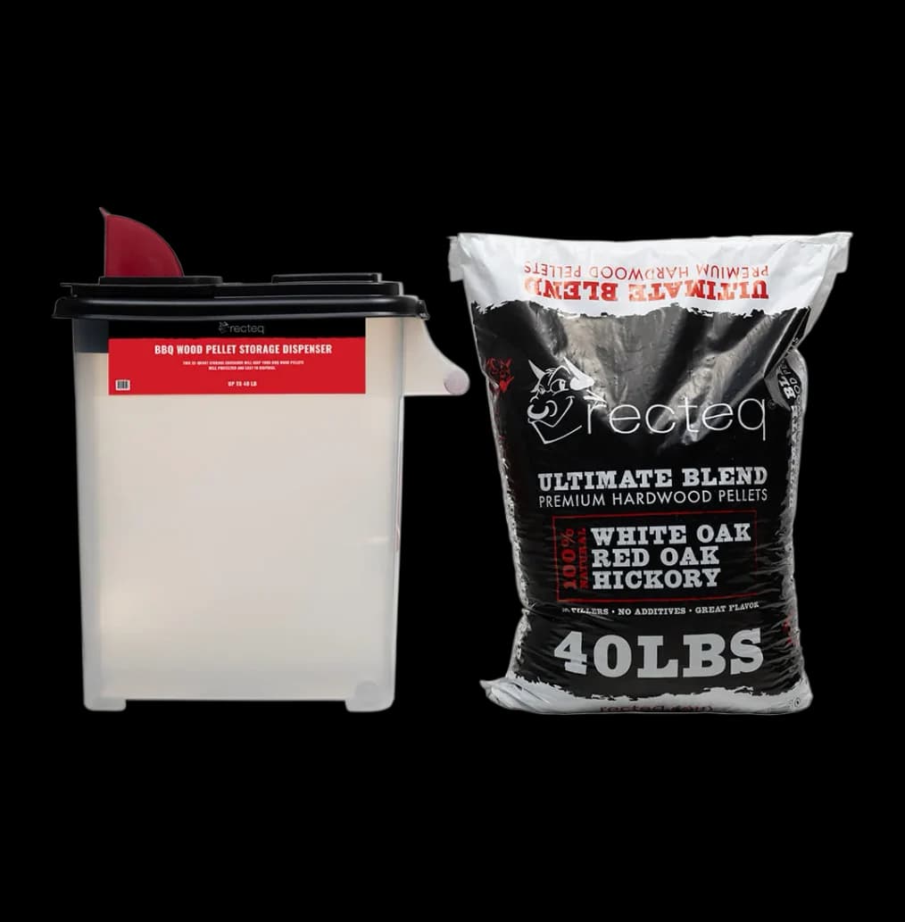 Pellet bin with 40 lb